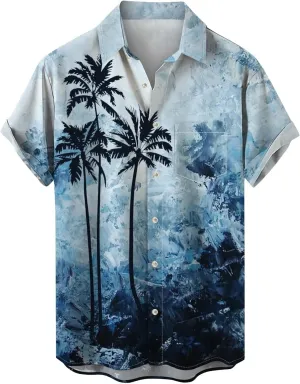LCMTWX Button Up Shirt Men Color Matching Lapel Button Half Sleeve Shirt T Shirt Short Sleeve Shirt Summer Mens Shirts