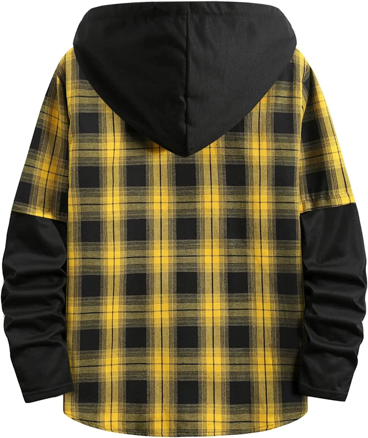 LCMTWX Men's Fleece Flannel Jackets Plaid Pocket Loose Coat Top Blouse Men Plus Size Big&Tall Mens Coat Lightweight Shirt