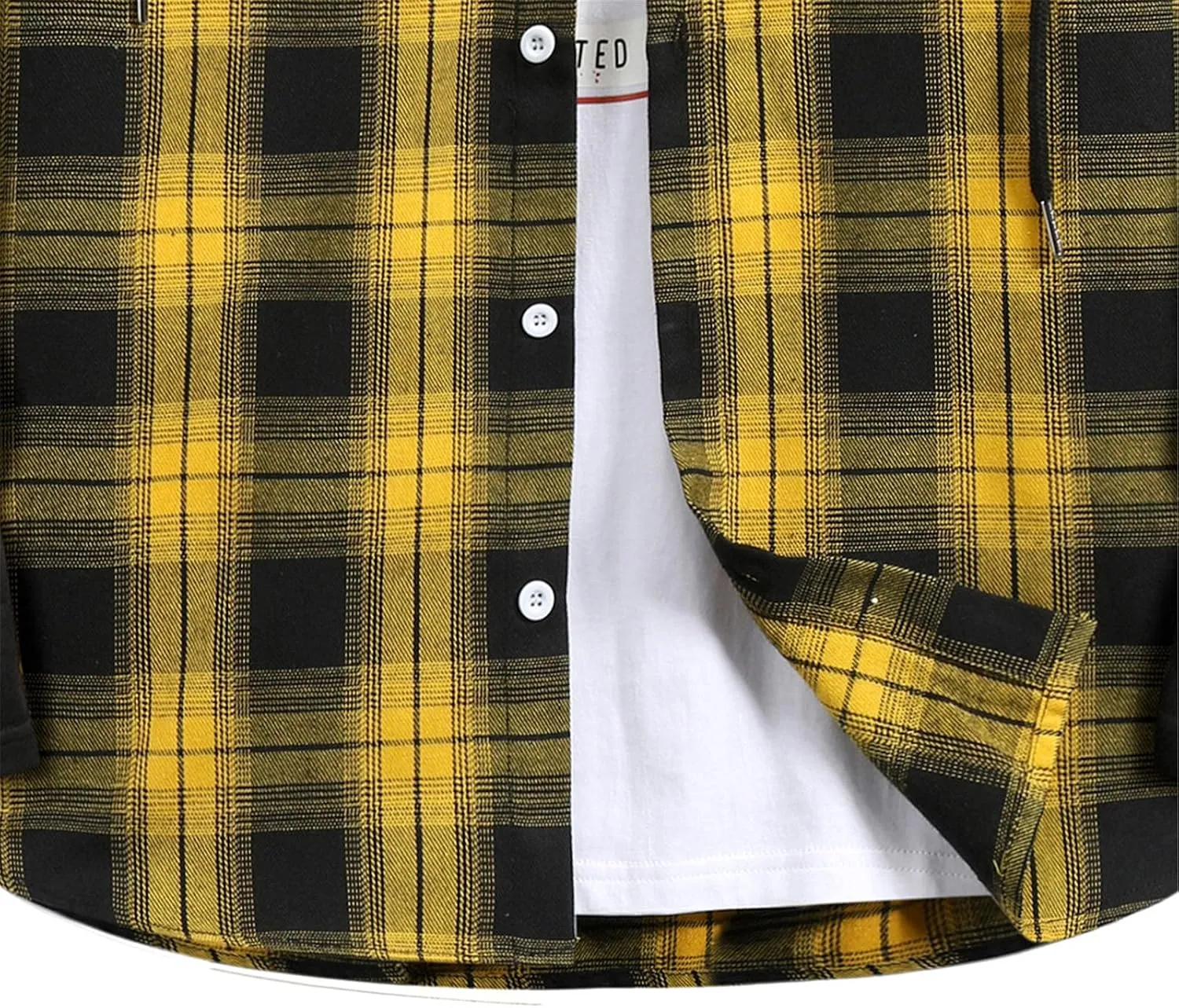LCMTWX Men's Fleece Flannel Jackets Plaid Pocket Loose Coat Top Blouse Men Plus Size Big&Tall Mens Coat Lightweight Shirt