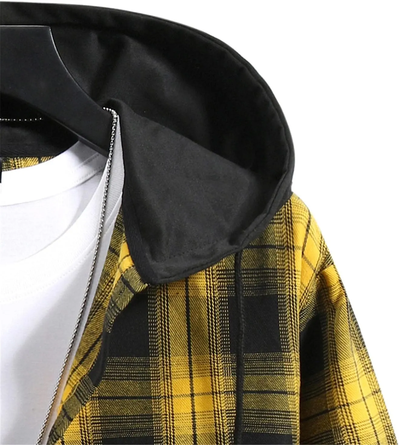 LCMTWX Men's Fleece Flannel Jackets Plaid Pocket Loose Coat Top Blouse Men Plus Size Big&Tall Mens Coat Lightweight Shirt