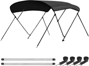 Leader Accessories 10 Colors 3 Bow 4 Bow Bimini Top Cover for Boat Includes 4 Straps 2 Rear Support Poles Mounting Hardwares Storage Boot with 1" Aluminum Frame