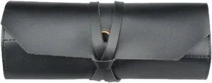 Leather Tool roll up Pouch 10 Slot,Portable Wrench roll for Barbers,Woodworker,Painter, Chisel Tool, Workshop Storage, Woodworking Tools Organizer Full Grain Leather (Black)
