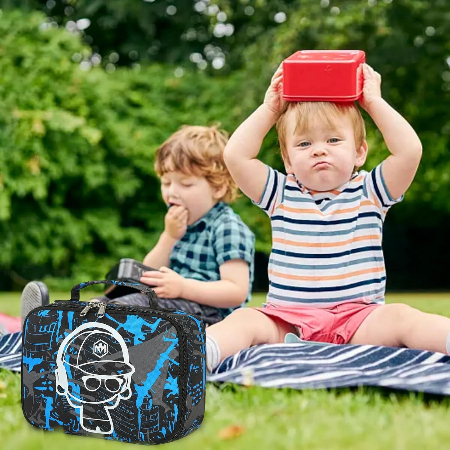 LEDAOU Lunch Bag Kids Insulated Lunch Box Girl Boy Insulated Reusable Lunch Bag for School Picnic Hiking Work