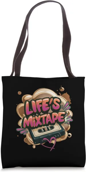 Life's Mixtape Old School Cassette Tape Retro Vibe Tote Bag
