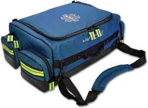 Lightning X Products Modular X-Tuff Oxygen Trauma Bag with Zip-Out Cylinder Pocket & Removable Pouches - Navy Blue