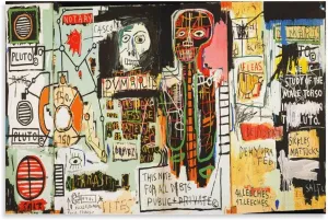 LINYISHU Jean-Michel Basquiat Poster Graffiti Street Notary Wall Art Poster Canvas Printing Decorative Painting; Unframe; 24x36inch(60x90cm)