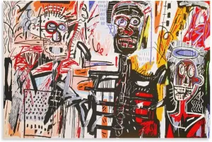 LINYISHU Jean-Michel Basquiat Poster Graffiti Street Philistines Wall Art Poster Canvas Printing Decorative Painting; Unframe; 12x18inch(30x45cm)