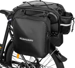 Lixada Bicycle Pannier Bag Waterproof Bike Rear Rack Bag Portable Bike Seat Carrier Bag Road Bike Storage Bag