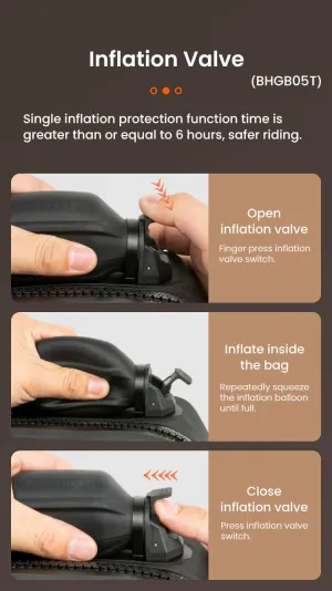 Loboo 2PCS Motorcycle Front Bumper Bag, Fully Waterproof Motorcycle Bumper Bag Side Bag，Inflatable protection system Full Waterproof Moto Saddle Compatible with 25MM Diameter Protective Bars(BHGB05T)