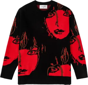 Long Sleeve Anime Knitted Streetwear Sweater Graphic Hip Hop Harajuku Vintage Knit Sweaters