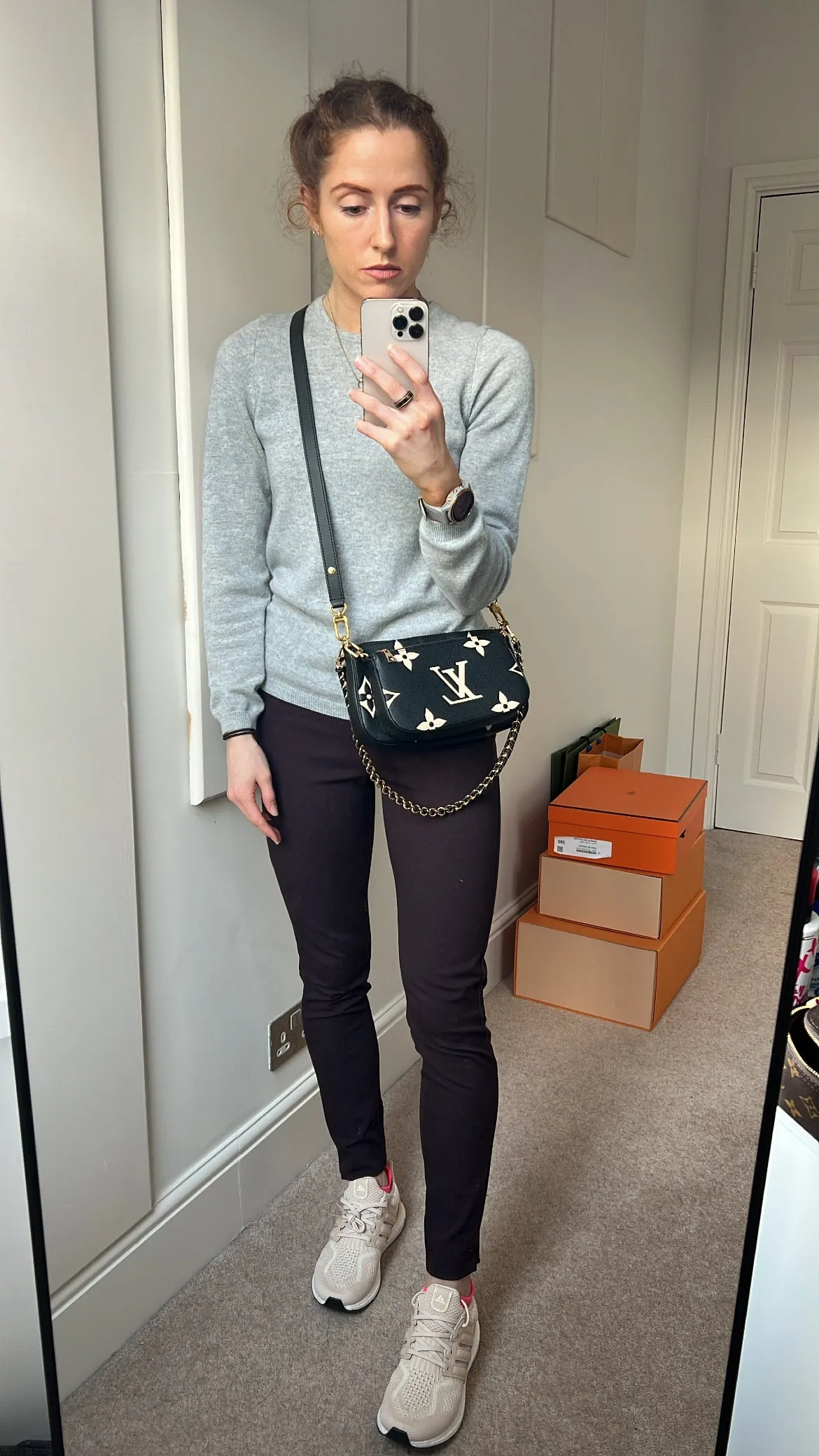 Louis Vuitton Multi Pochette Accessoires Black Beige Empreinte (RRP £2120)
