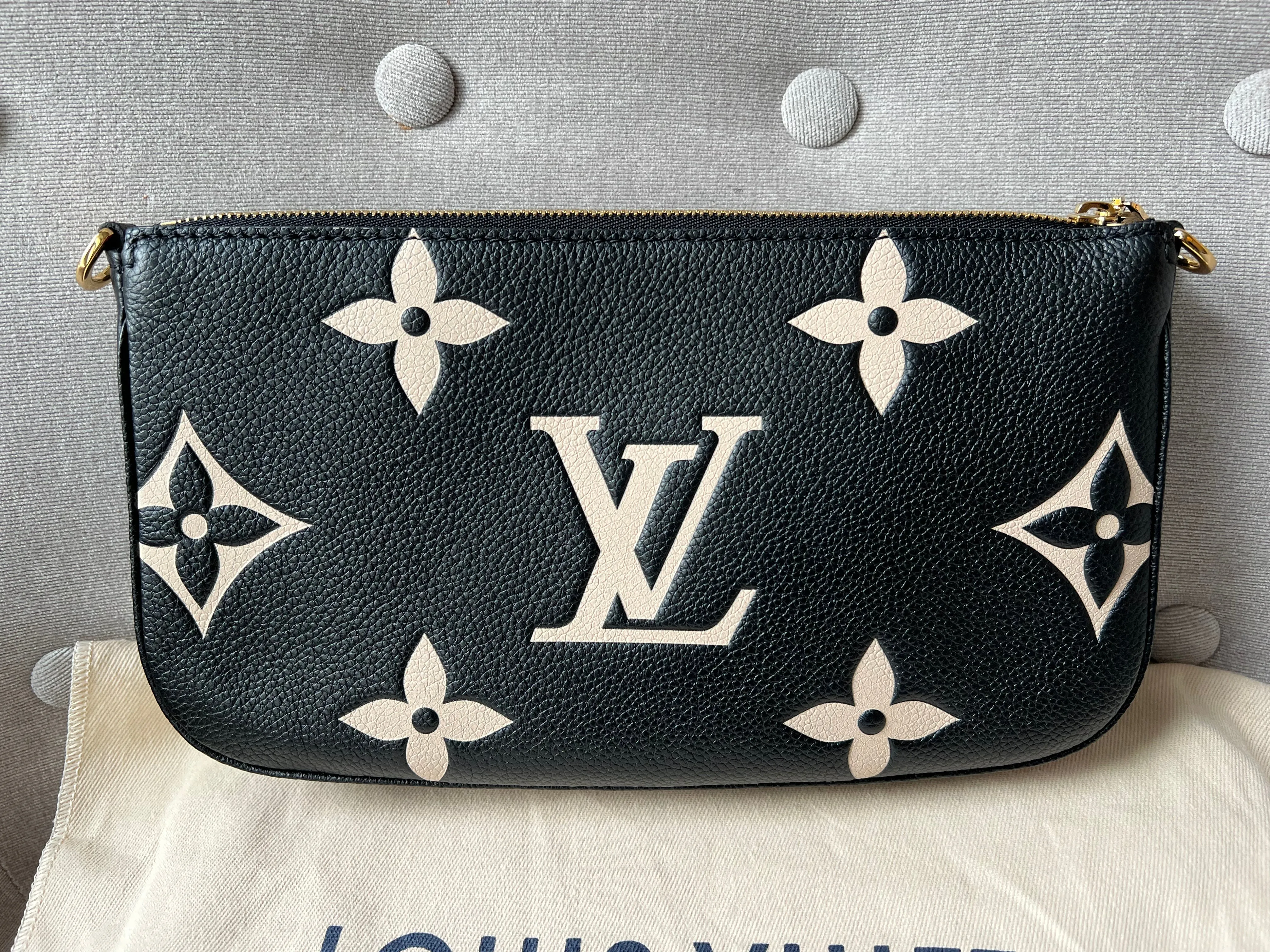 Louis Vuitton Multi Pochette Accessoires Black Beige Empreinte (RRP £2120)
