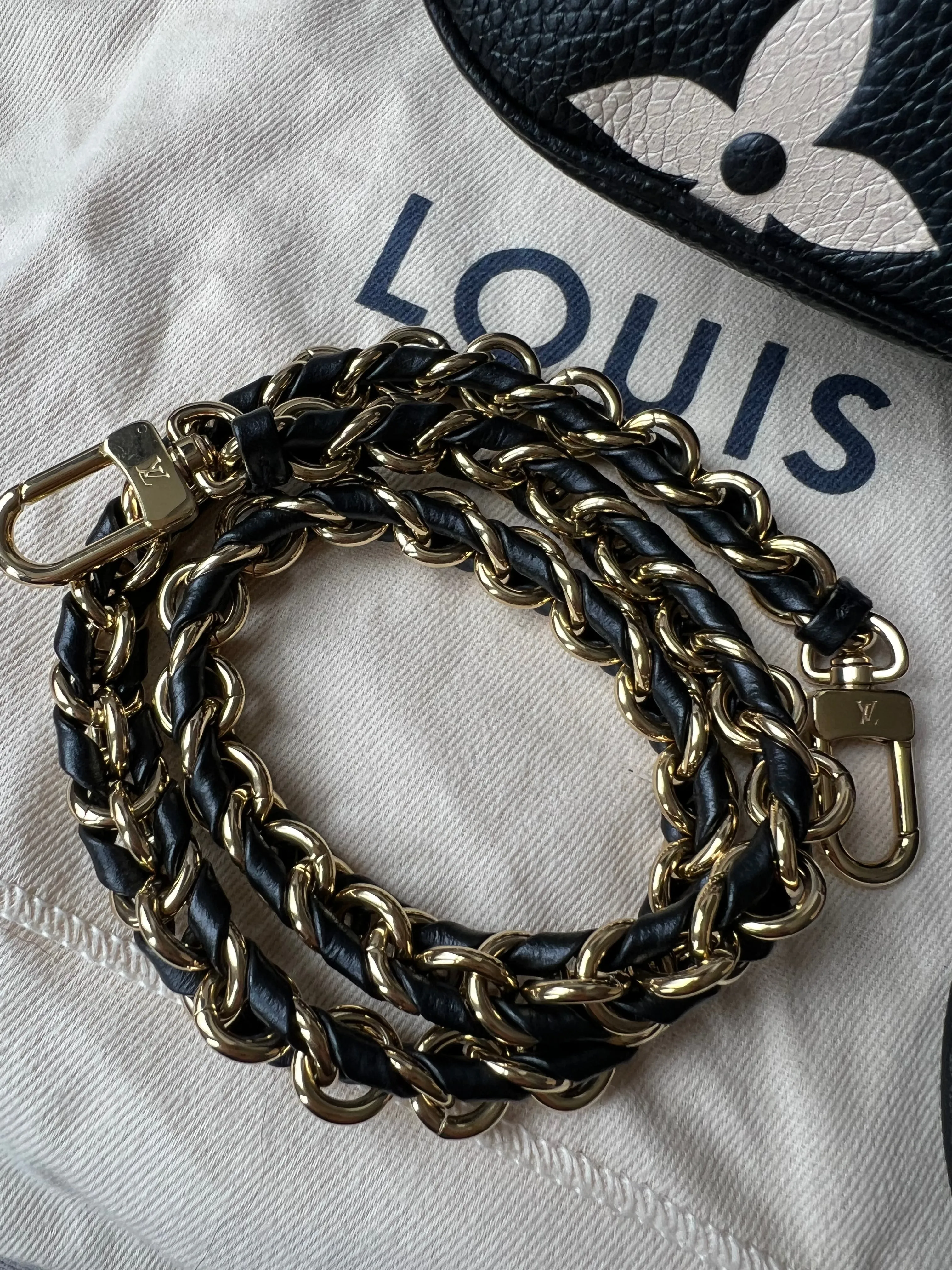 Louis Vuitton Multi Pochette Accessoires Black Beige Empreinte (RRP £2120)