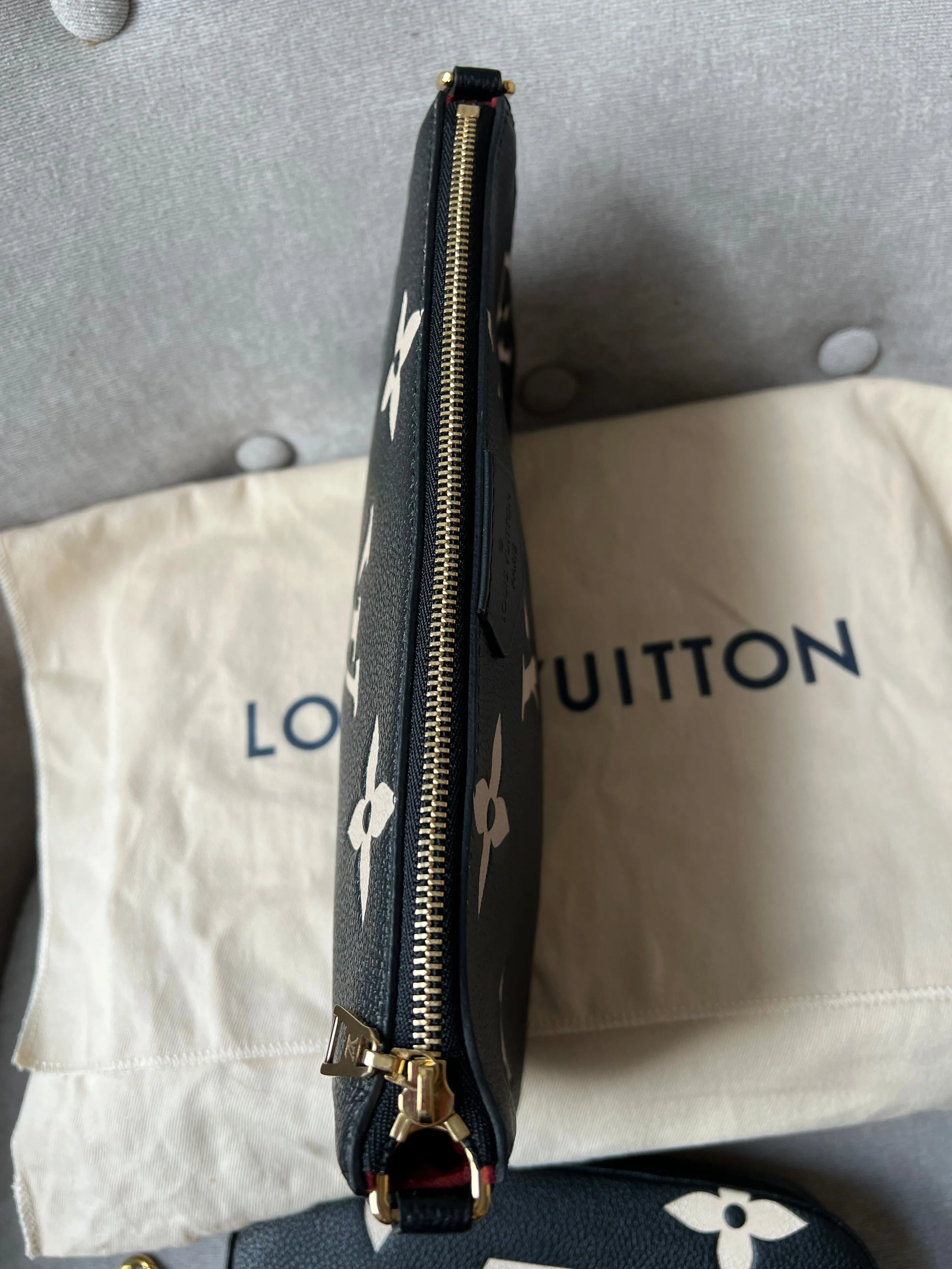 Louis Vuitton Multi Pochette Accessoires Black Beige Empreinte (RRP £2120)