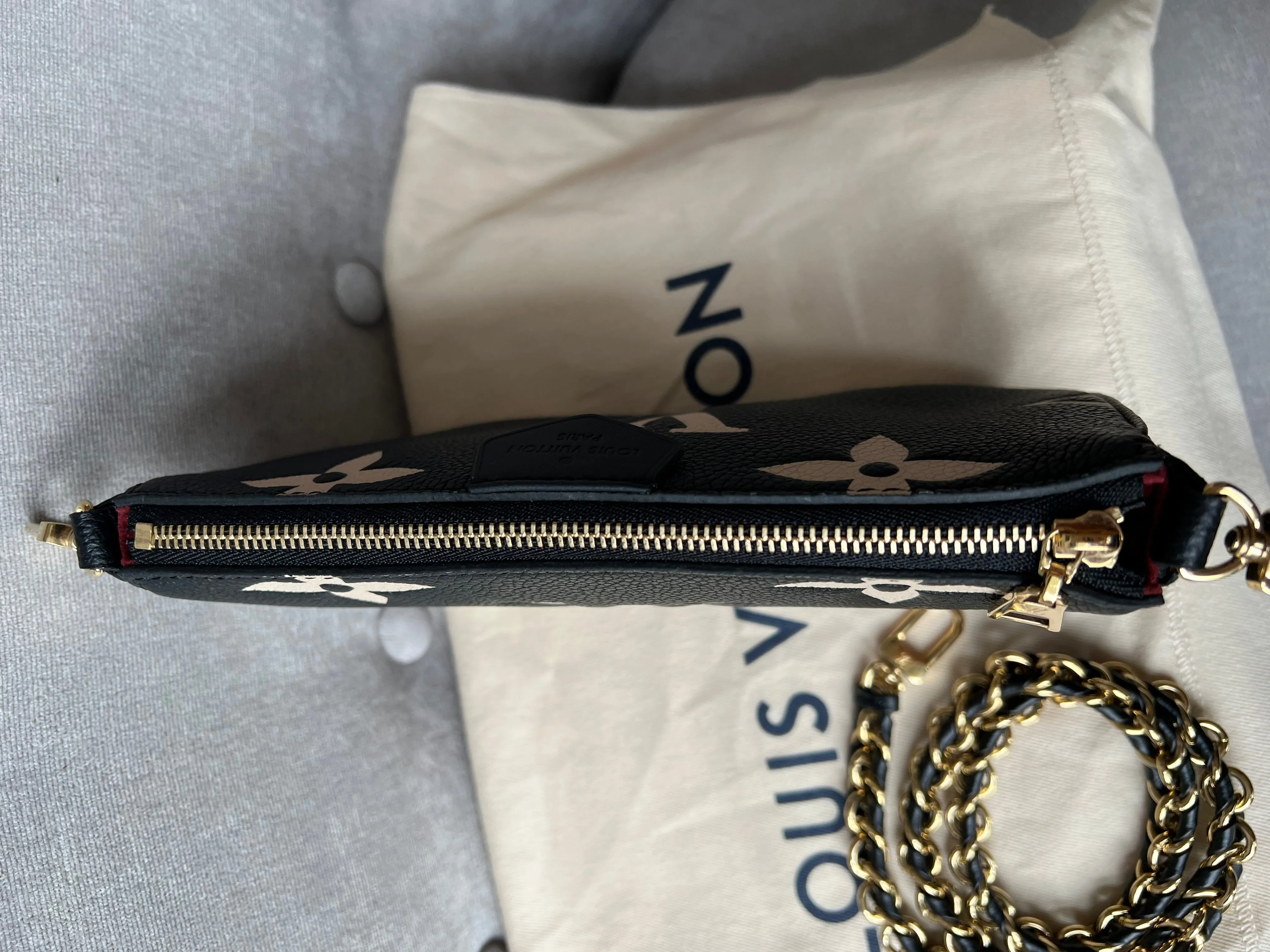 Louis Vuitton Multi Pochette Accessoires Black Beige Empreinte (RRP £2120)