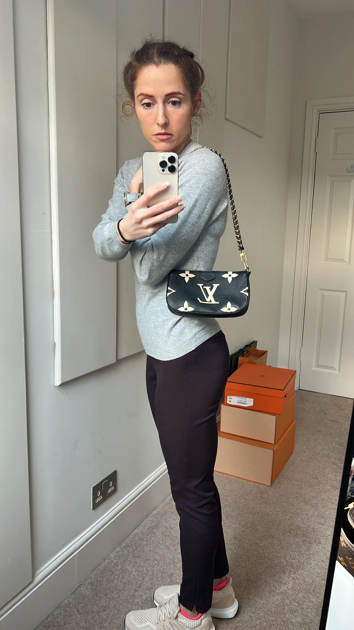 Louis Vuitton Multi Pochette Accessoires Black Beige Empreinte (RRP £2120)