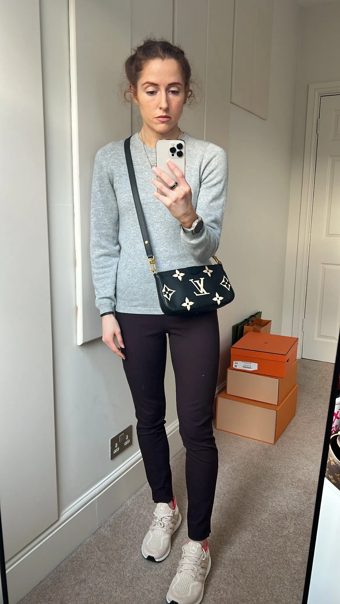 Louis Vuitton Multi Pochette Accessoires Black Beige Empreinte (RRP £2120)
