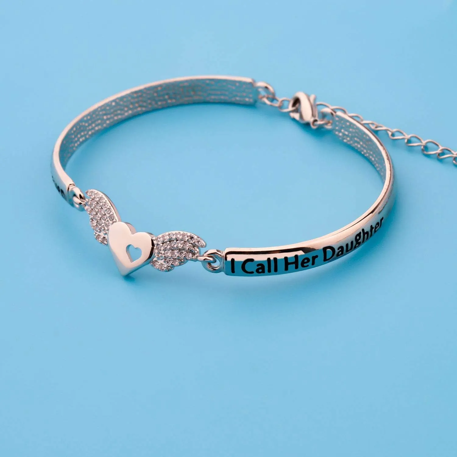LQRI Memorial Bracelet Loss of Family Member Gift My Guardian Angel Lives in Heaven I Call Him/Her Grandpa Son Grandma Mom
