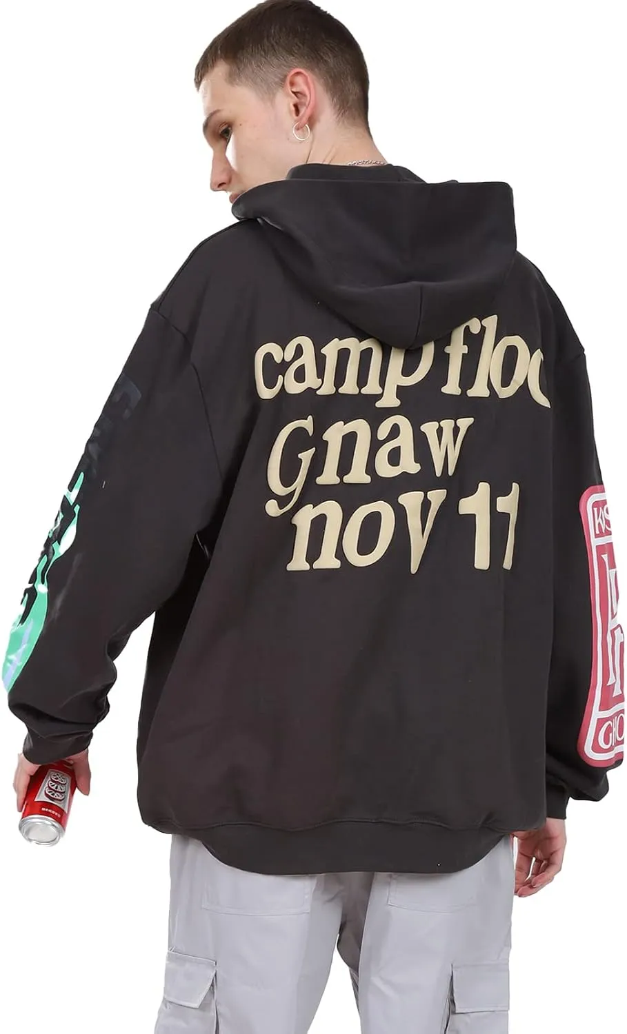 Lucky I See Ghosts Hoodie KY West Hoodie Men's Vintage Graphic Hip Hop Pullover Heavyweight Hoodies