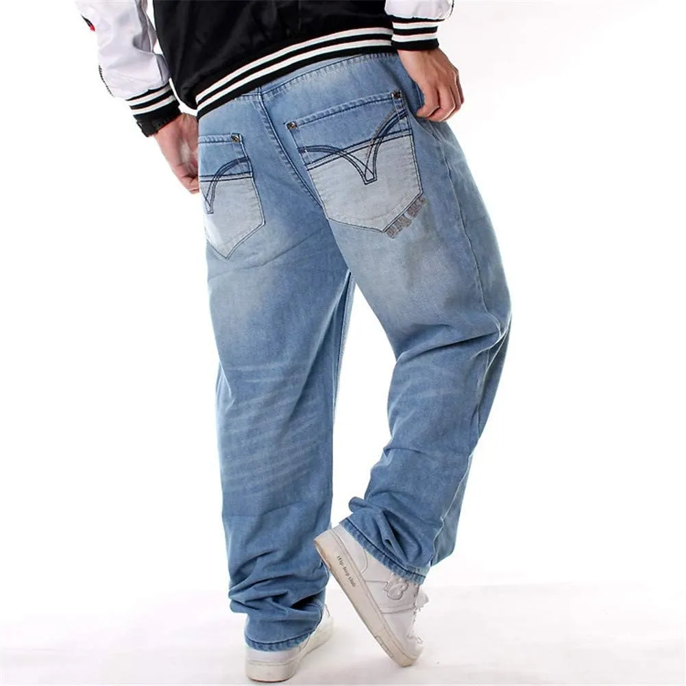 LUOBANIU Men's Baggy Jeans Hip Hop Jeans Loose fit 90s Vintage Cargo Pants Baggy Fit Fashion Dance Skater Skateboard Pants