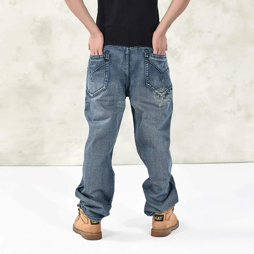 LUOBANIU Men's Baggy Jeans Hip Hop Jeans Loose fit 90s Vintage Cargo Pants Baggy Fit Fashion Dance Skater Skateboard Pants