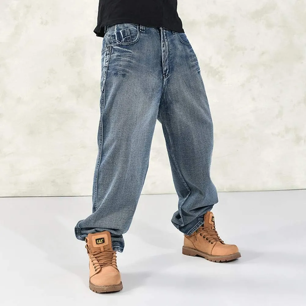 LUOBANIU Men's Baggy Jeans Hip Hop Jeans Loose fit 90s Vintage Cargo Pants Baggy Fit Fashion Dance Skater Skateboard Pants