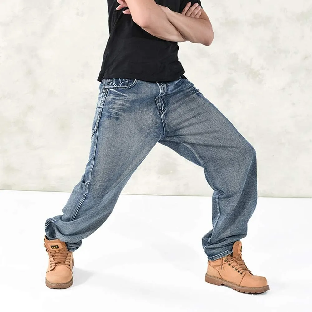 LUOBANIU Men's Baggy Jeans Hip Hop Jeans Loose fit 90s Vintage Cargo Pants Baggy Fit Fashion Dance Skater Skateboard Pants