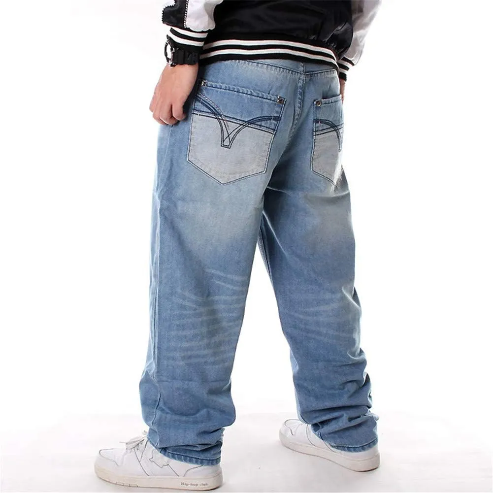 LUOBANIU Men's Baggy Jeans Hip Hop Jeans Loose fit 90s Vintage Cargo Pants Baggy Fit Fashion Dance Skater Skateboard Pants