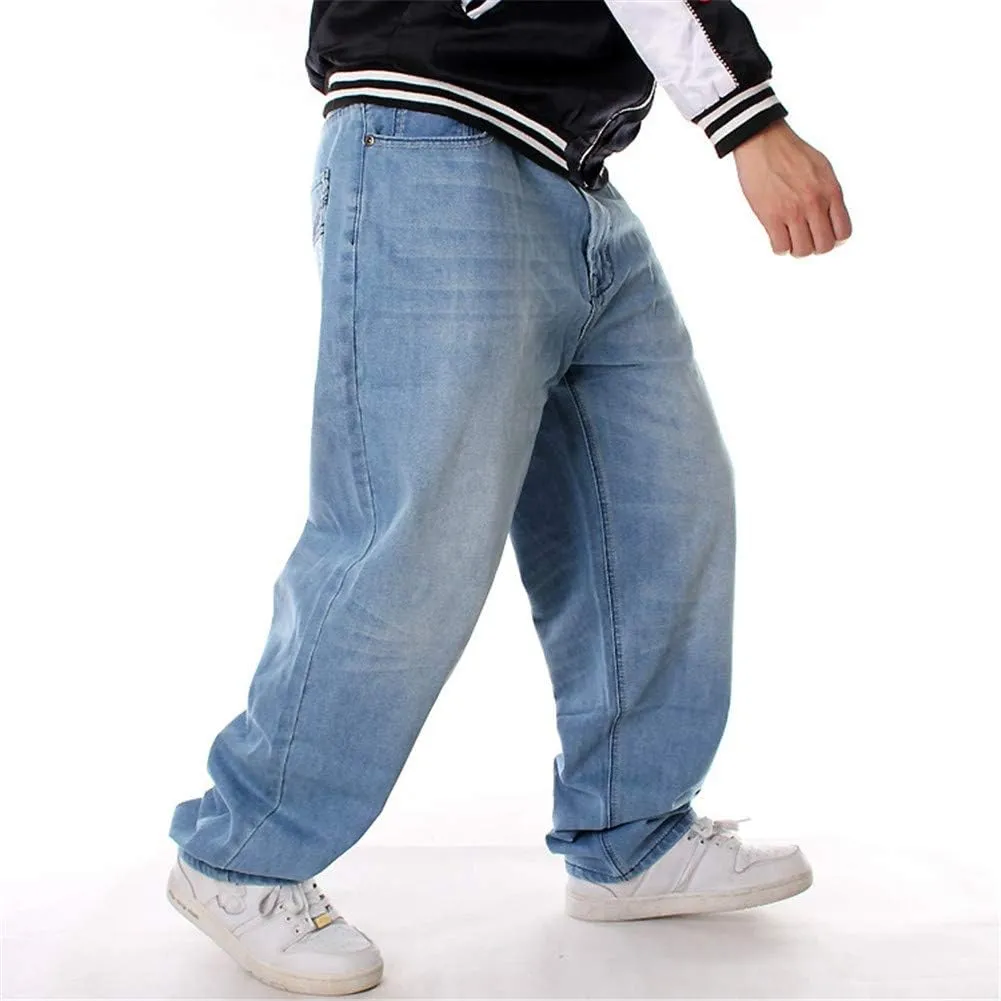 LUOBANIU Men's Baggy Jeans Hip Hop Jeans Loose fit 90s Vintage Cargo Pants Baggy Fit Fashion Dance Skater Skateboard Pants