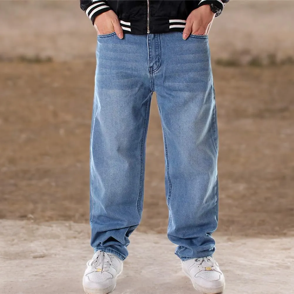 LUOBANIU Men's Baggy Jeans Hip Hop Loose fit 90s Vintage Cargo Fashion Dance Skater Skateboard Pants