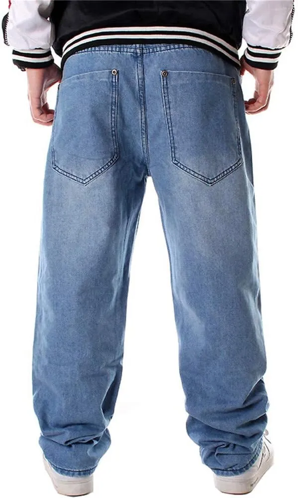 LUOBANIU Men's Baggy Jeans Hip Hop Loose fit 90s Vintage Cargo Fashion Dance Skater Skateboard Pants