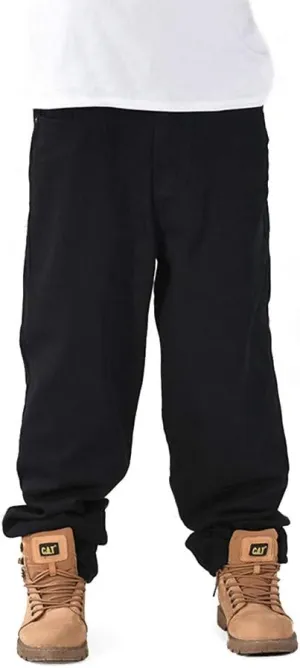 LUOBANIU Men's Black Baggy Jeans Hip Hop Loose fit 90s Vintage Cargo Denim Pants Fashion Dance Skater Skateboard Pants