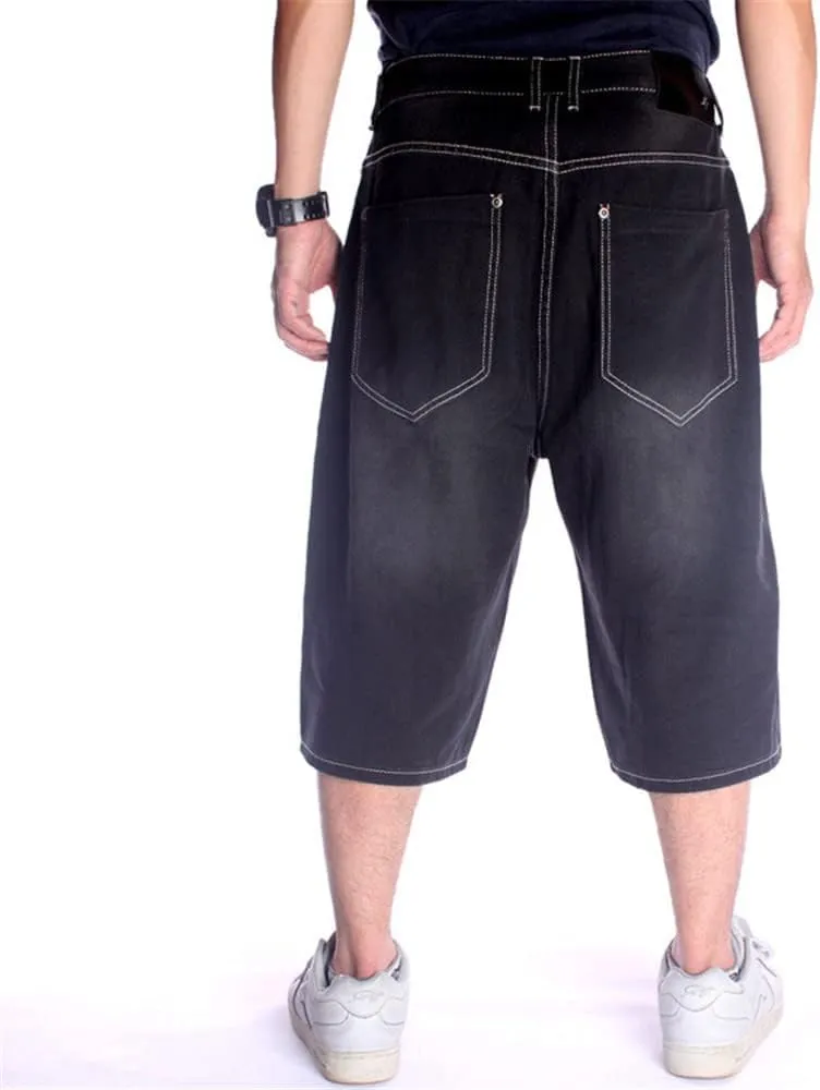 LUOBANIU Men's Denim Casual Baggy Jean Classic Loose Fit Summer Vintage 90S Skateboard Jogging Dance Shorts