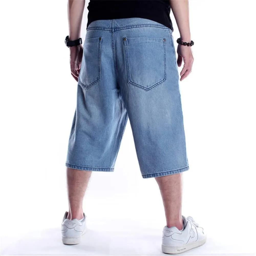 LUOBANIU Men's Denim Casual Baggy Jean Classic Loose Fit Summer Vintage 90S Skateboard Jogging Dance Shorts