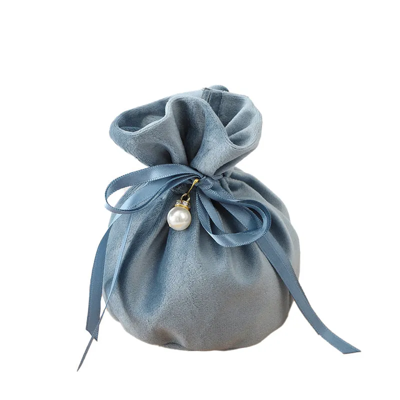 Luxury Felt Velvet Drawstring Bags 150x150mm