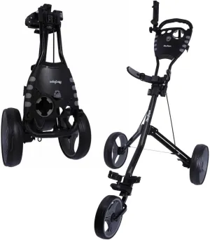 MacGregor Golf VIP 3 Wheel Golf Push Pull Cart - Foldable Lightweight Design with Foot Brake, Umbrella Holder and Drinks Holder