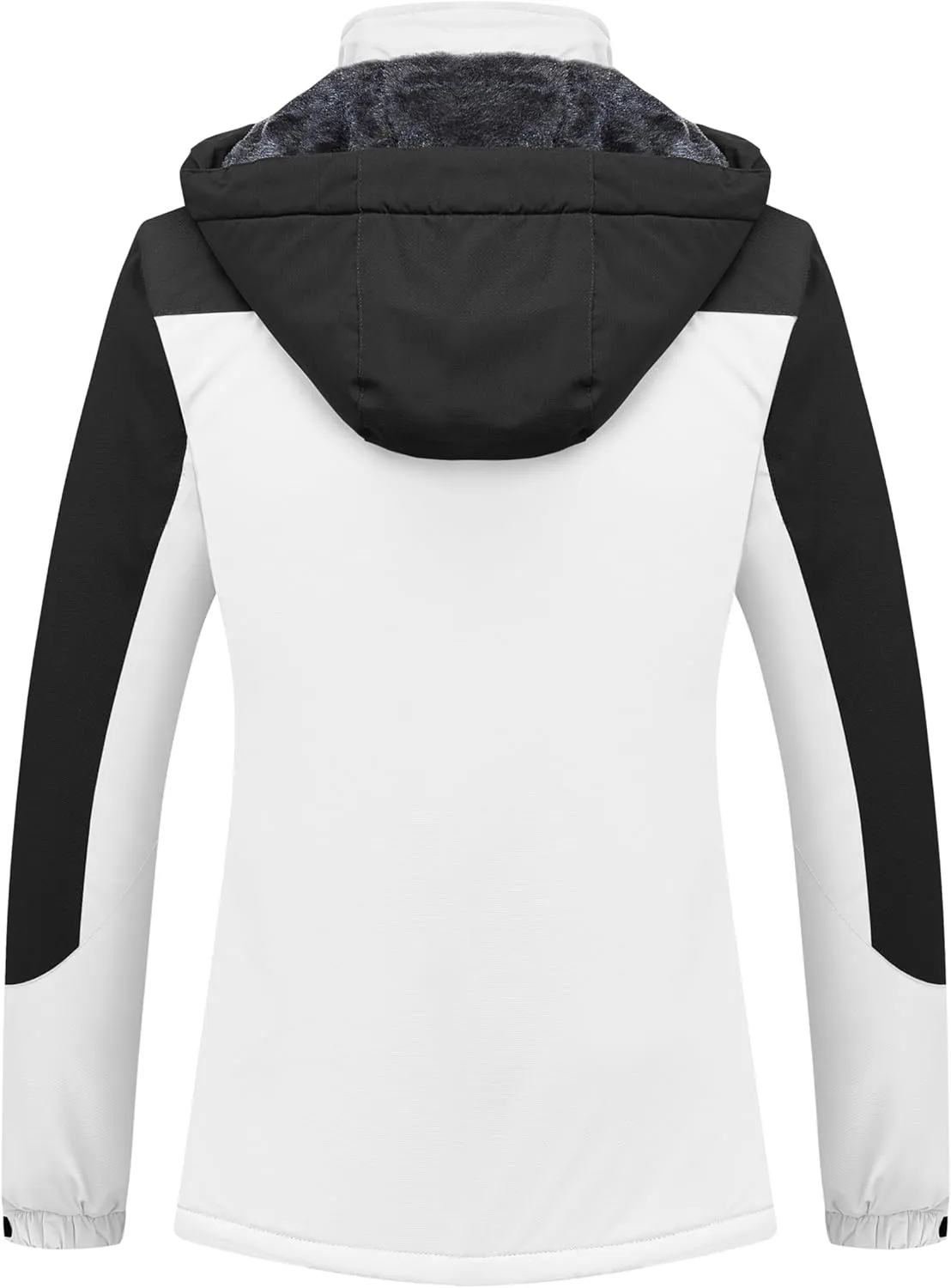 MAGCOMSEN Women's Ski Jacket Waterproof Insulated Snow Jacket Warm Windproof Winter Coats with Hood Fleece Lined Jacket