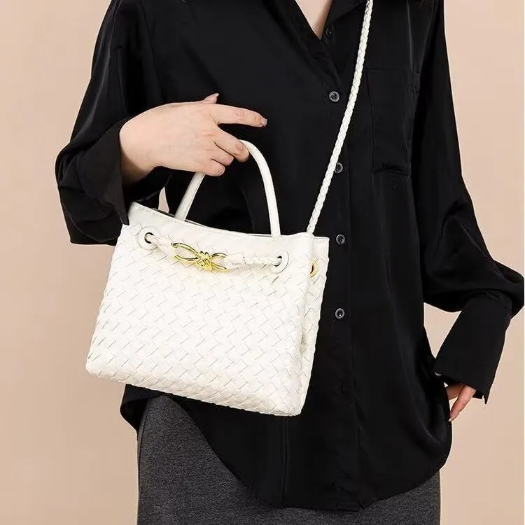 MAIITRIP Large Pu Leather Tote Bag For Women,Fashion Woven Crossbody Purse,Ladies Travel Shoulder Bag Top Handle Handbag