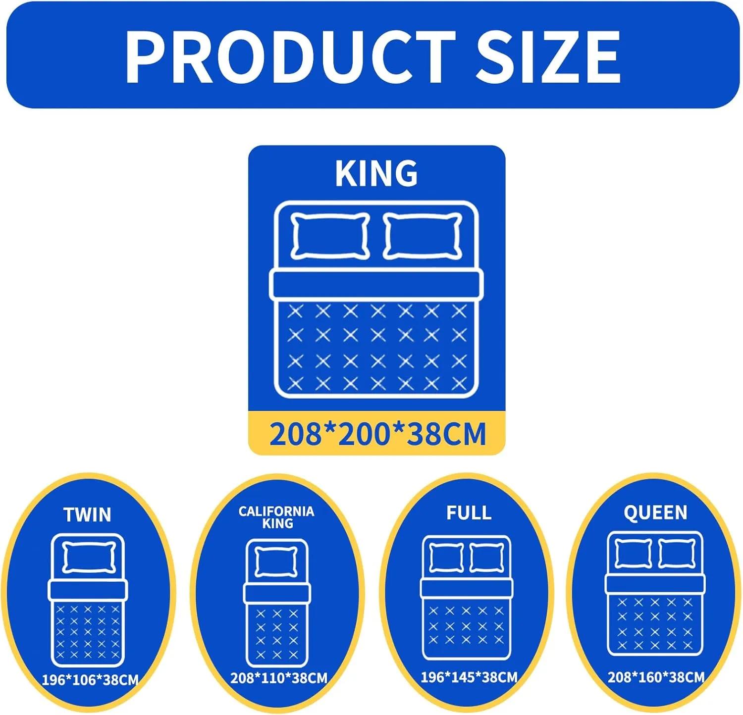 Mattress Bags for Moving with Handles, Zip Closure, Mattress Storage Bag, Extra Thick Mattress Bags for Storage (King Size, 208 * 200 * 38cm)