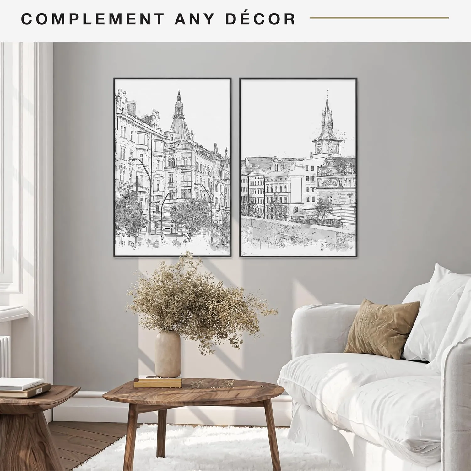 MCS Original Poster Frame 22.375x34 Black Lightweight Vertical & Horizontal Wall Hanging Large Picture Frame for Posters, Art Prints & Gallery Wall (2-Pack)