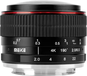 Meike 6.5mm f2.0 Ultra Wide Fisheye Lens Circular Fixed Prime Lenses for Sony E Mount Mirrorless Cameras ZV-E10 ZVE10 II A5000 A5100 A6000 A6100 A6300 A6400 A6500 A6600 A7III A9 NEX 3 3N