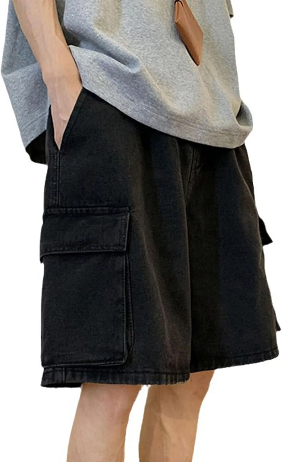 Men Baggy Jeans Shorts Y2k Baggy Jorts Grunge Demin Cargo Short Harajuku Bermuda Shorts for Women