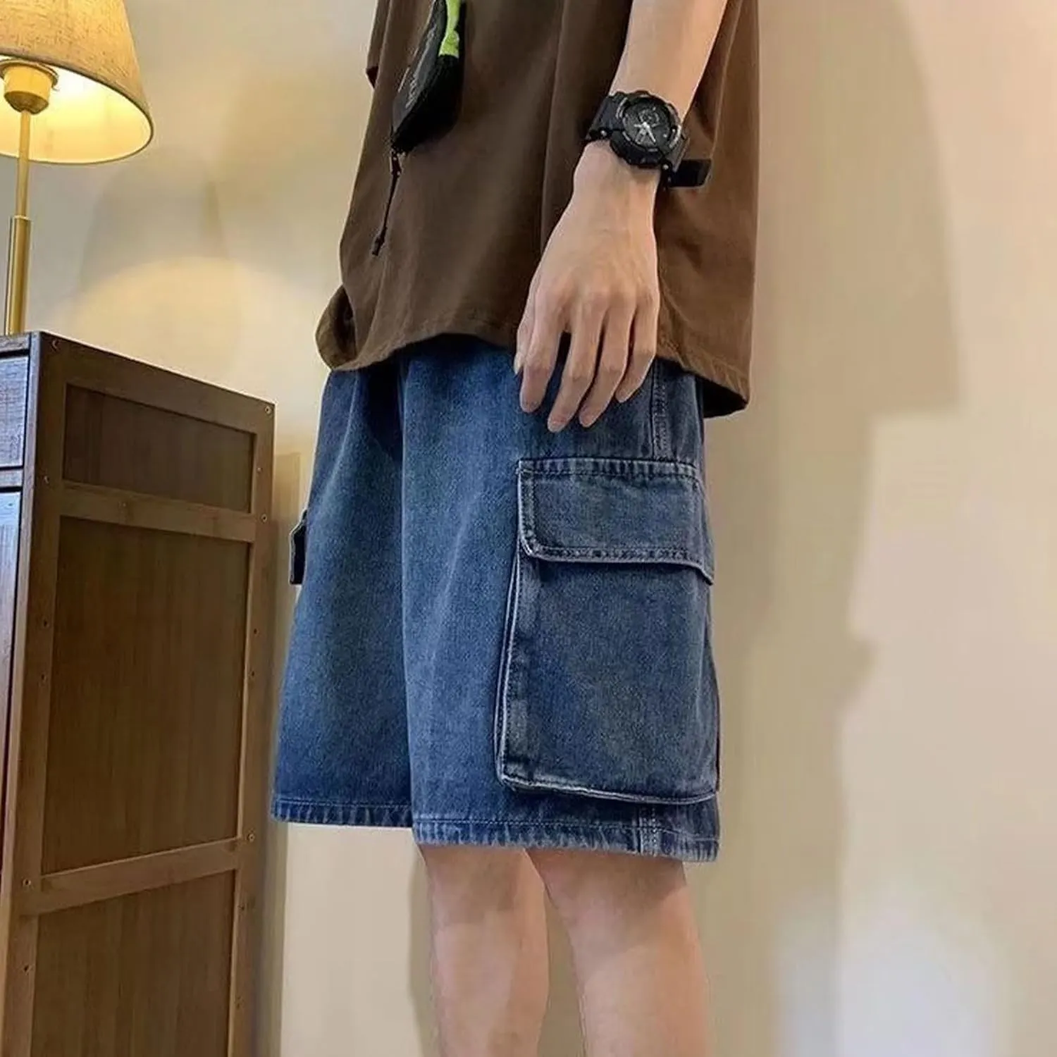 Men Baggy Jeans Shorts Y2k Baggy Jorts Grunge Demin Cargo Short Harajuku Bermuda Shorts for Women