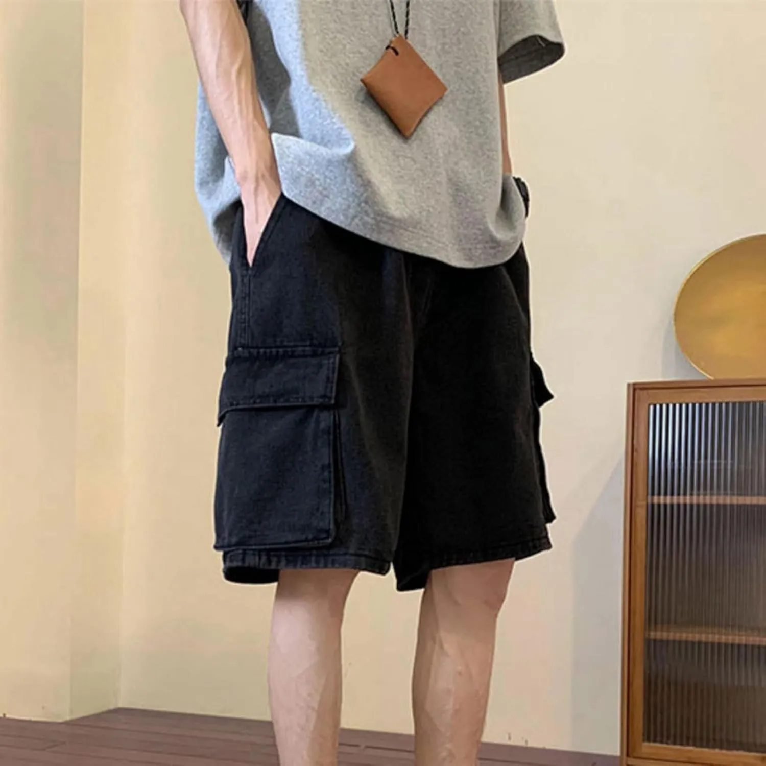 Men Baggy Jeans Shorts Y2k Baggy Jorts Grunge Demin Cargo Short Harajuku Bermuda Shorts for Women