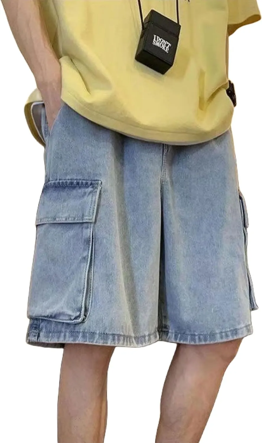 Men Baggy Jeans Shorts Y2k Baggy Jorts Grunge Demin Cargo Short Harajuku Bermuda Shorts for Women