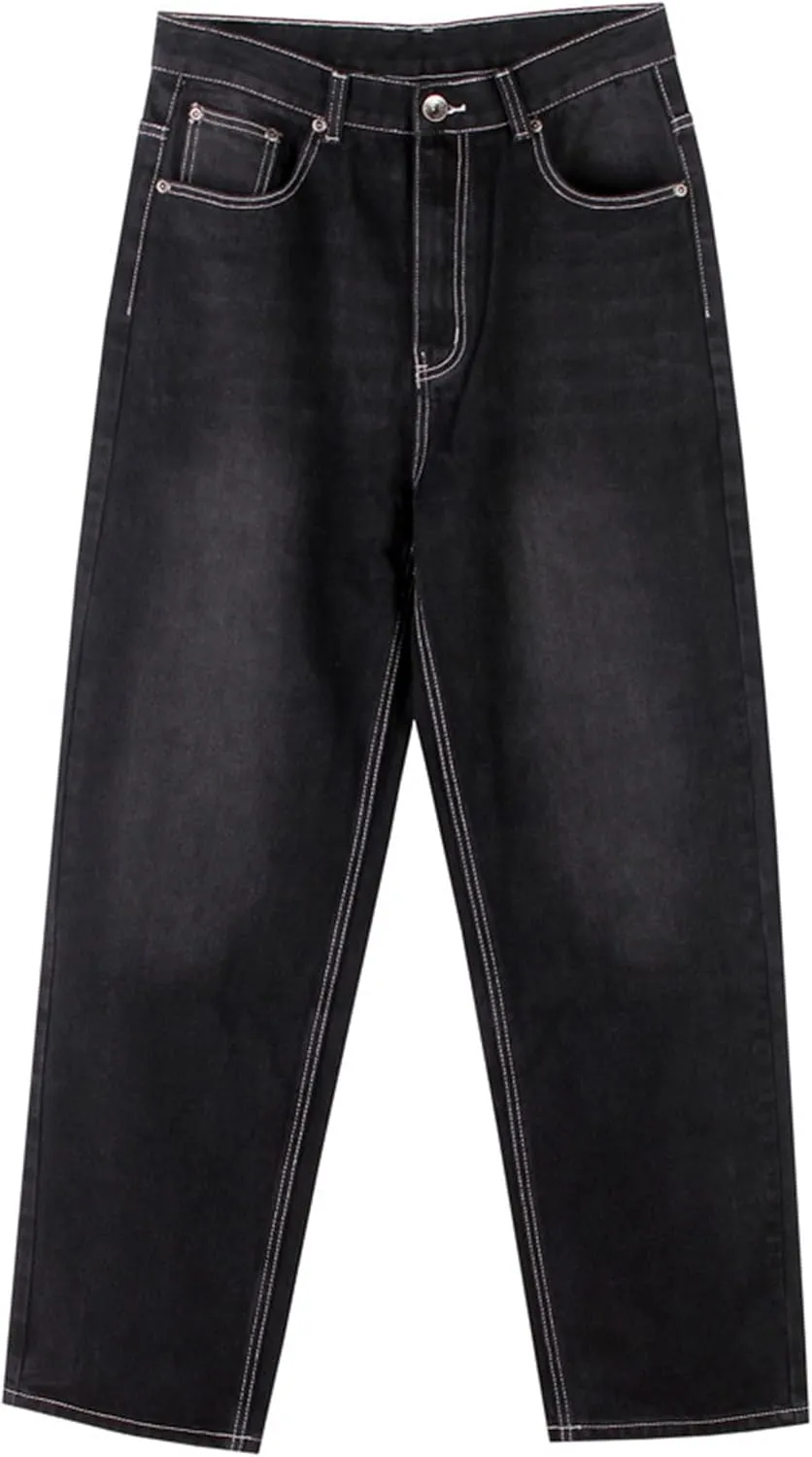 Men's Classic Baggy Jeans Hip Hop Streewear Jeans Casual Dance Jogging Trousers Loose Fit Denim Pants