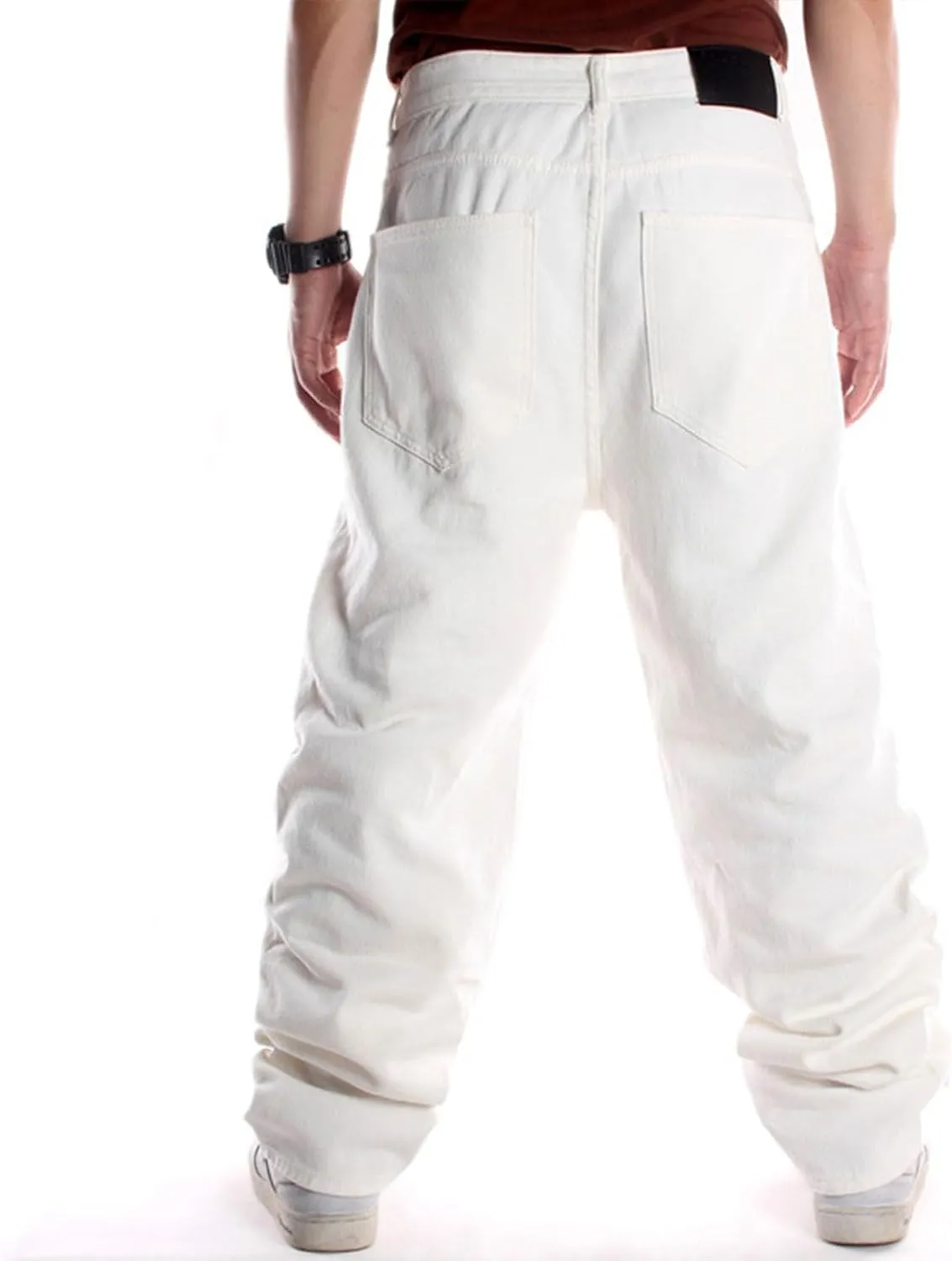 Men's Classic Baggy Jeans Hip Hop Streewear Jeans Casual Dance Jogging Trousers Loose Fit Denim Pants