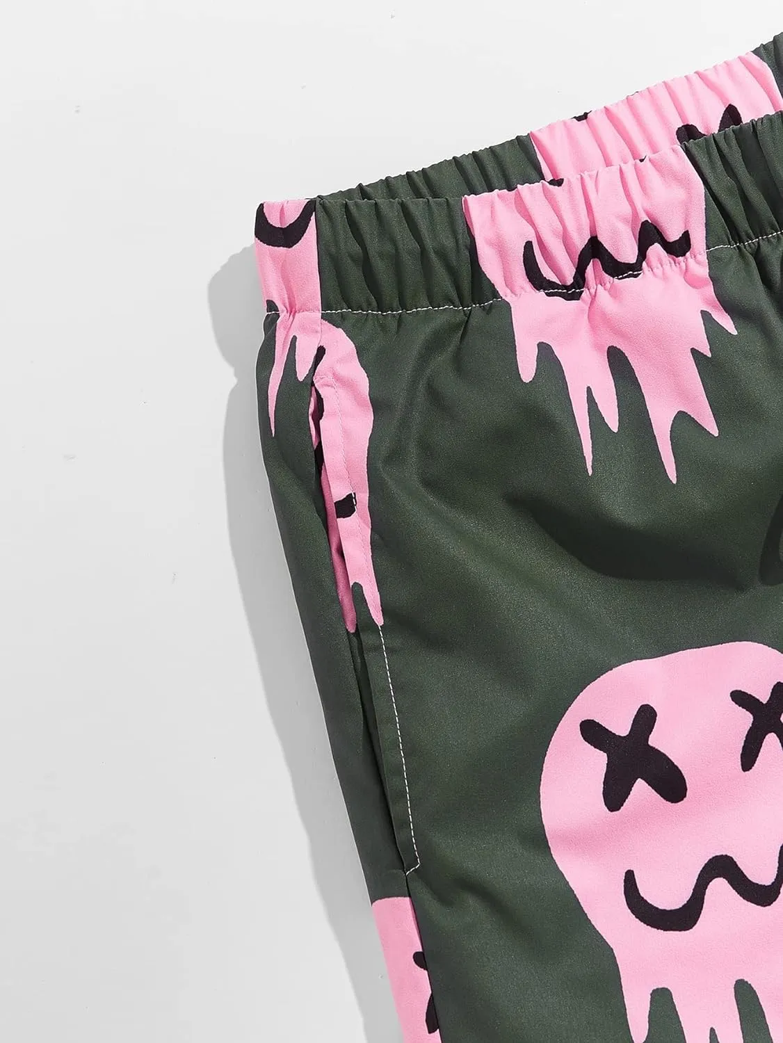Men's Graphic Hip Print Drawstring Shorts