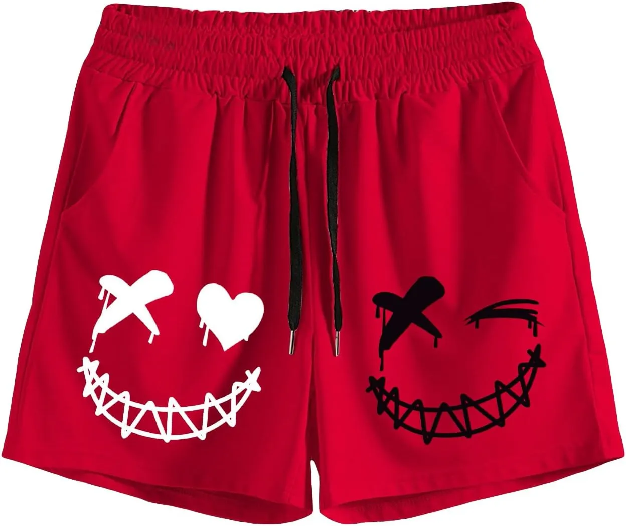Men's Graphic Hip Print Drawstring Shorts