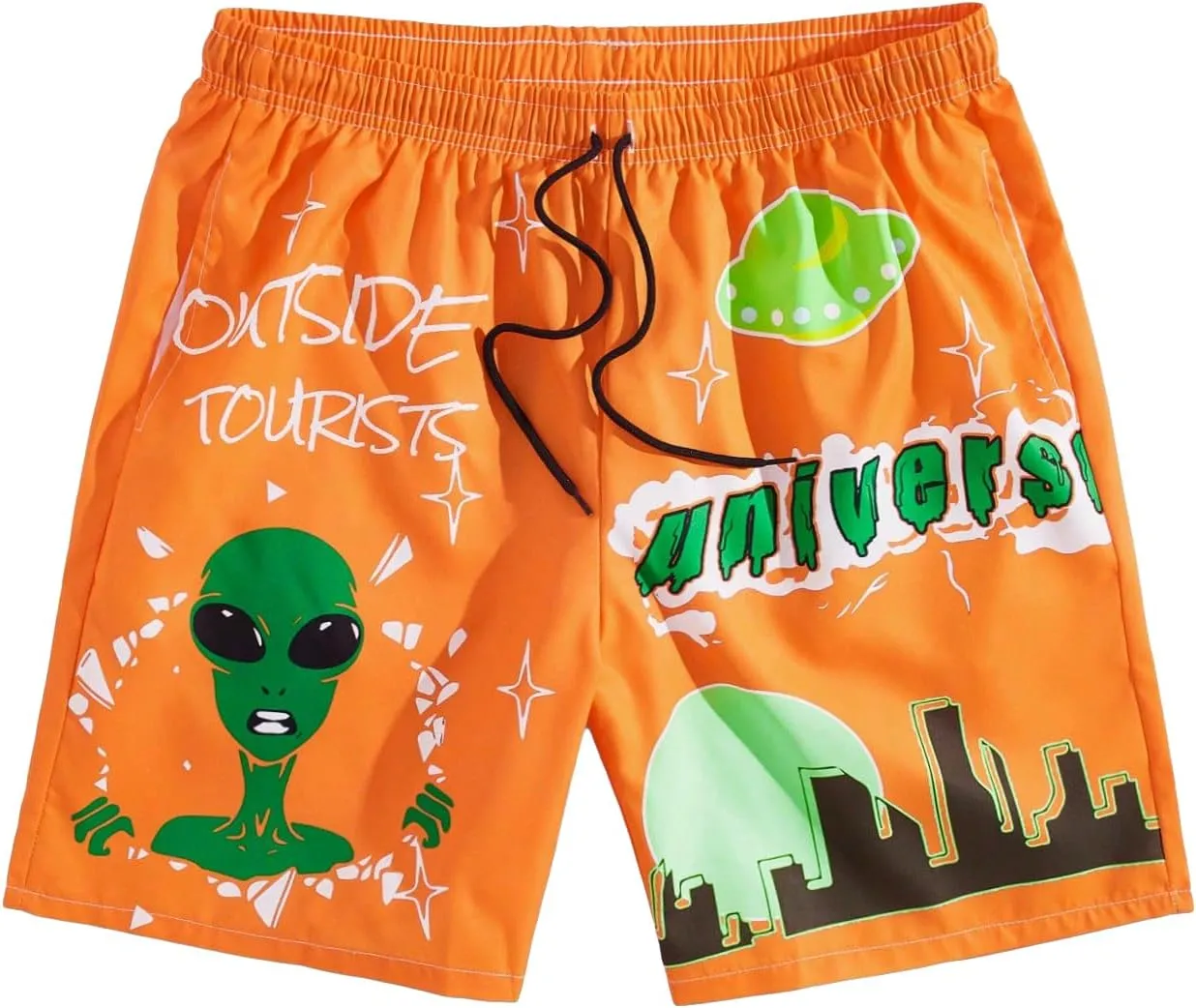 Men's Graphic Hip Print Drawstring Shorts